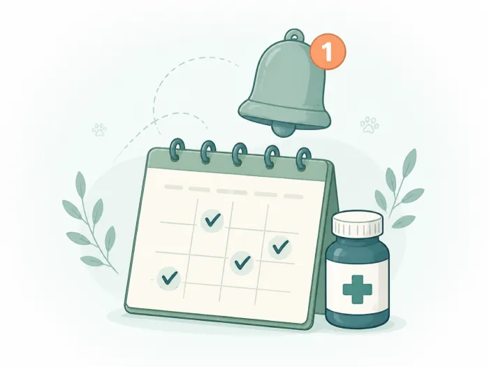 Calendrier, cloche et traitement illustrés